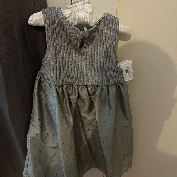Toddler Girl Grey Dress by Perfectly Dressed - Picture 3 of 3